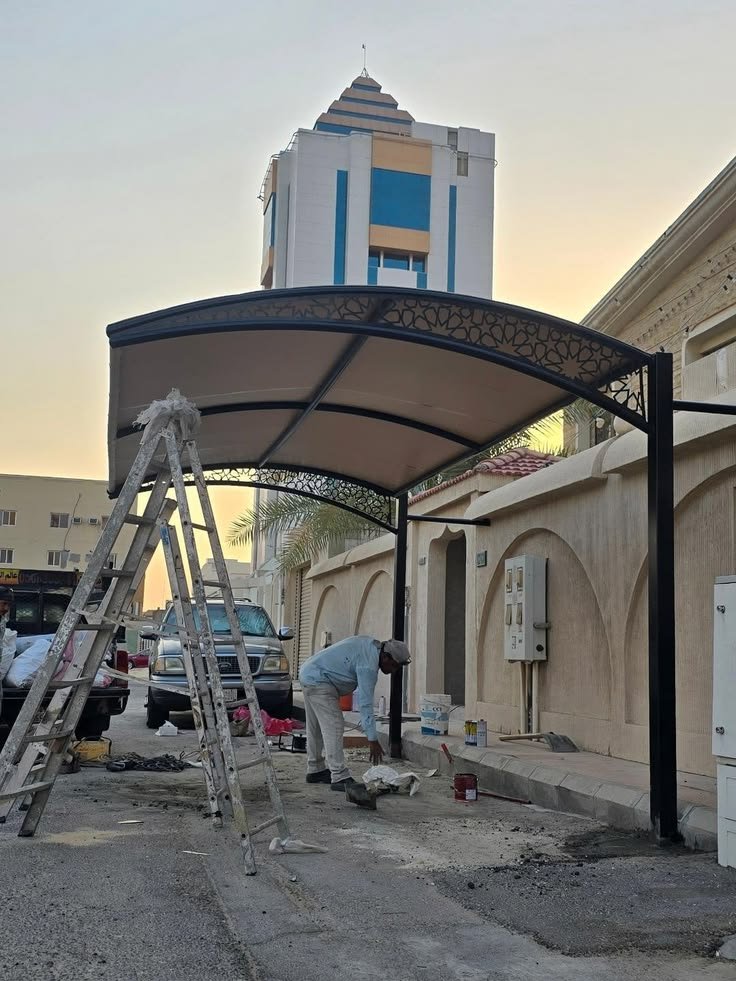 مظلات مواقف سيارات قماش الرياض